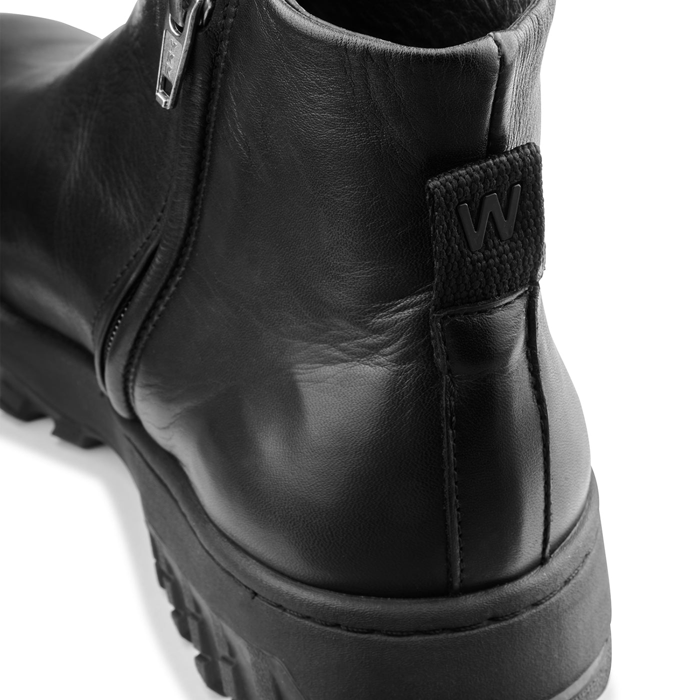 WODEN Abbi Track Leather Boots 020 Black
