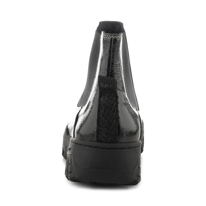 WODEN Elena Patent Boots 020 Black