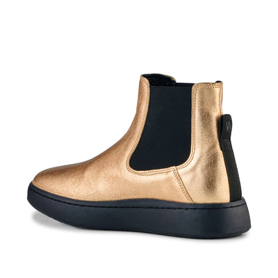 WODEN Hannah Metallic Leather Boots 045 Gold