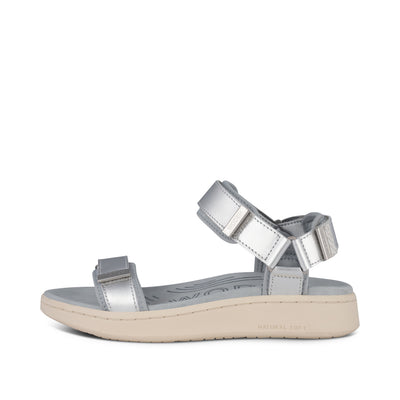 WODEN Line Metallic Sandals 039 Silver
