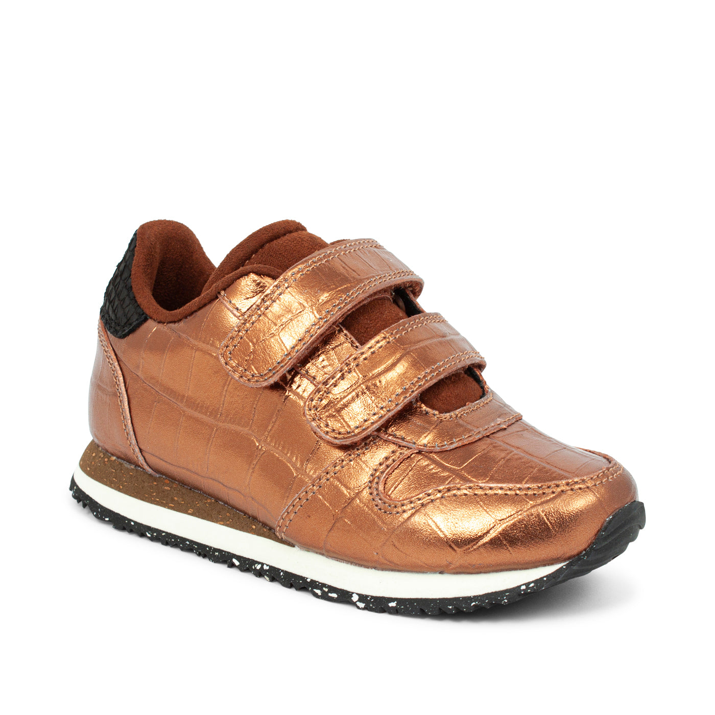 WODEN KIDS Sandra Croco Shiny Sneakers 002 Burnished Copper