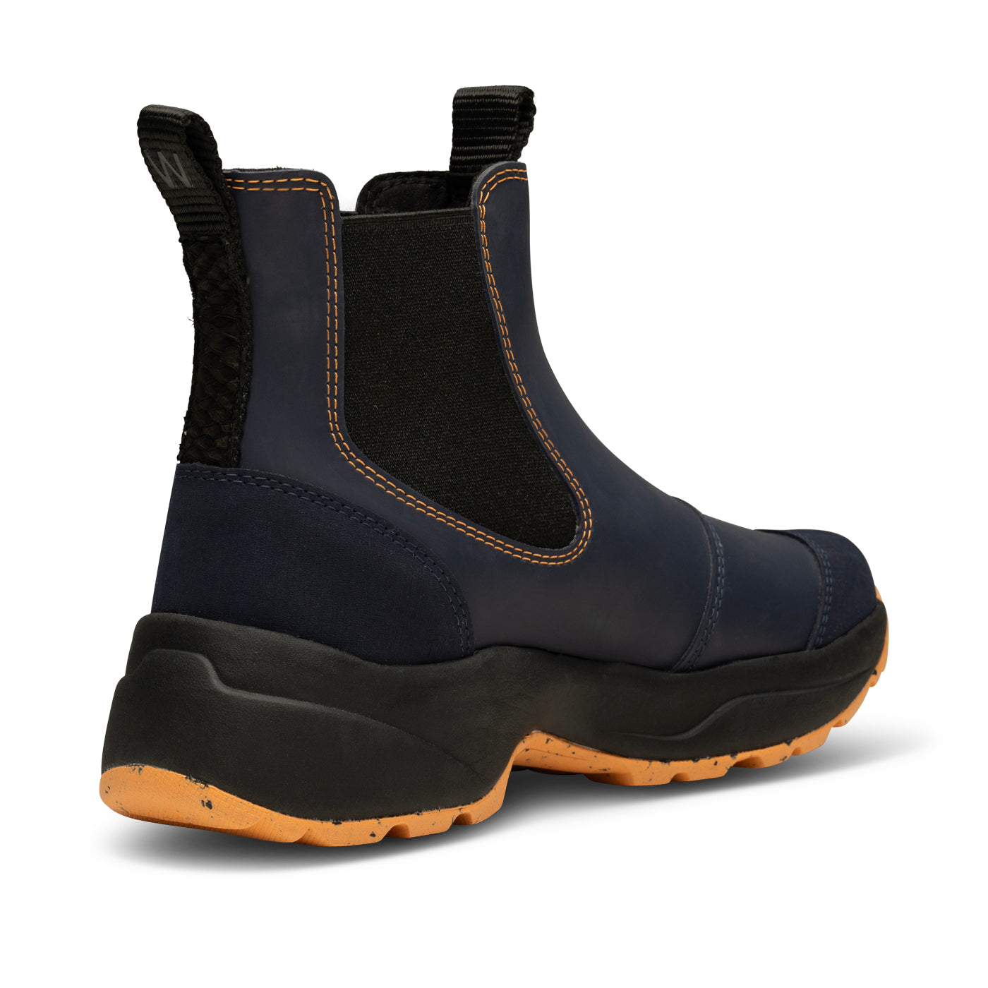 WODEN Siri Waterproof Rubber Boots 1002 Dark Navy/Papaya