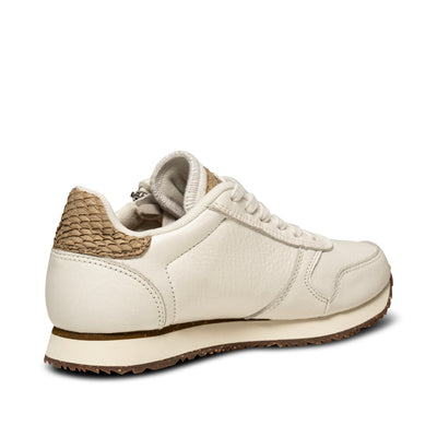 WODEN Ydun Leather Zipper Sneakers 511 Blanc de Blanc