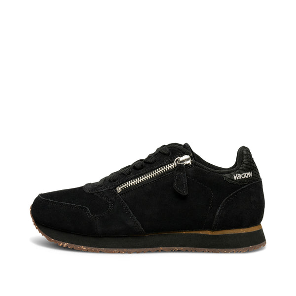 WODEN Ydun Suede Zipper Sneakers 020 Black